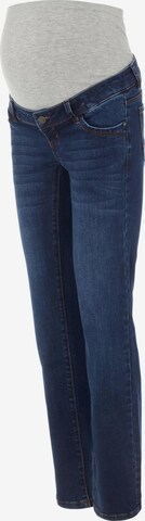 MAMALICIOUS Regular Jeans 'Moss' in Blue: front