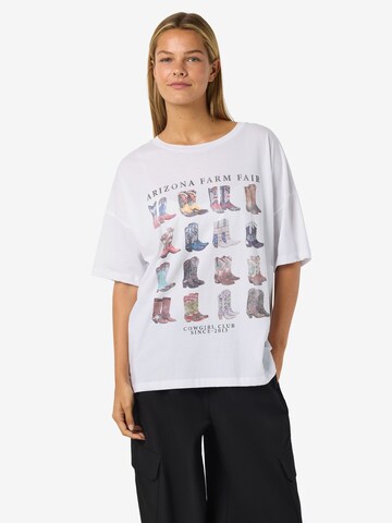 Maglia extra large 'NMIda' di Noisy may in bianco: frontale