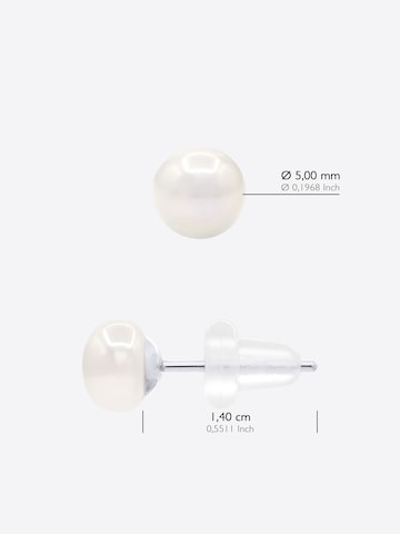 Boucles d'oreilles 'BASTILLE' Ateliers Saint Germain en blanc