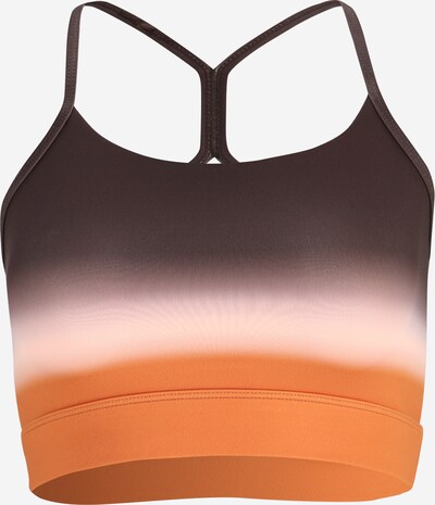 Athlecia Sport-BH 'Doshia' in dunkelbraun / orange / apricot, Produktansicht