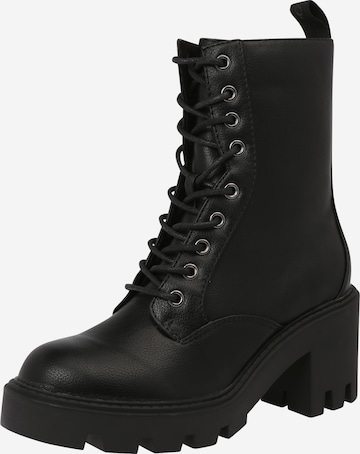 Bianco Lace-Up Ankle Boots 'GISELLA' in Black: front