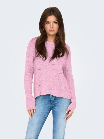 Pull-over 'ONLLolli' ONLY en rose : devant