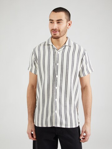 INDICODE JEANS Regular fit Button Up Shirt 'Bono' in White: front