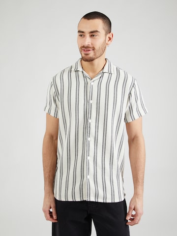 INDICODE JEANS Regular fit Button Up Shirt 'Bono' in White: front