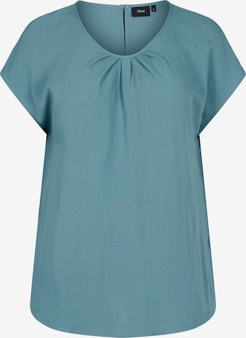 Zizzi Blouse 'Vmacy' in Blauw: voorkant