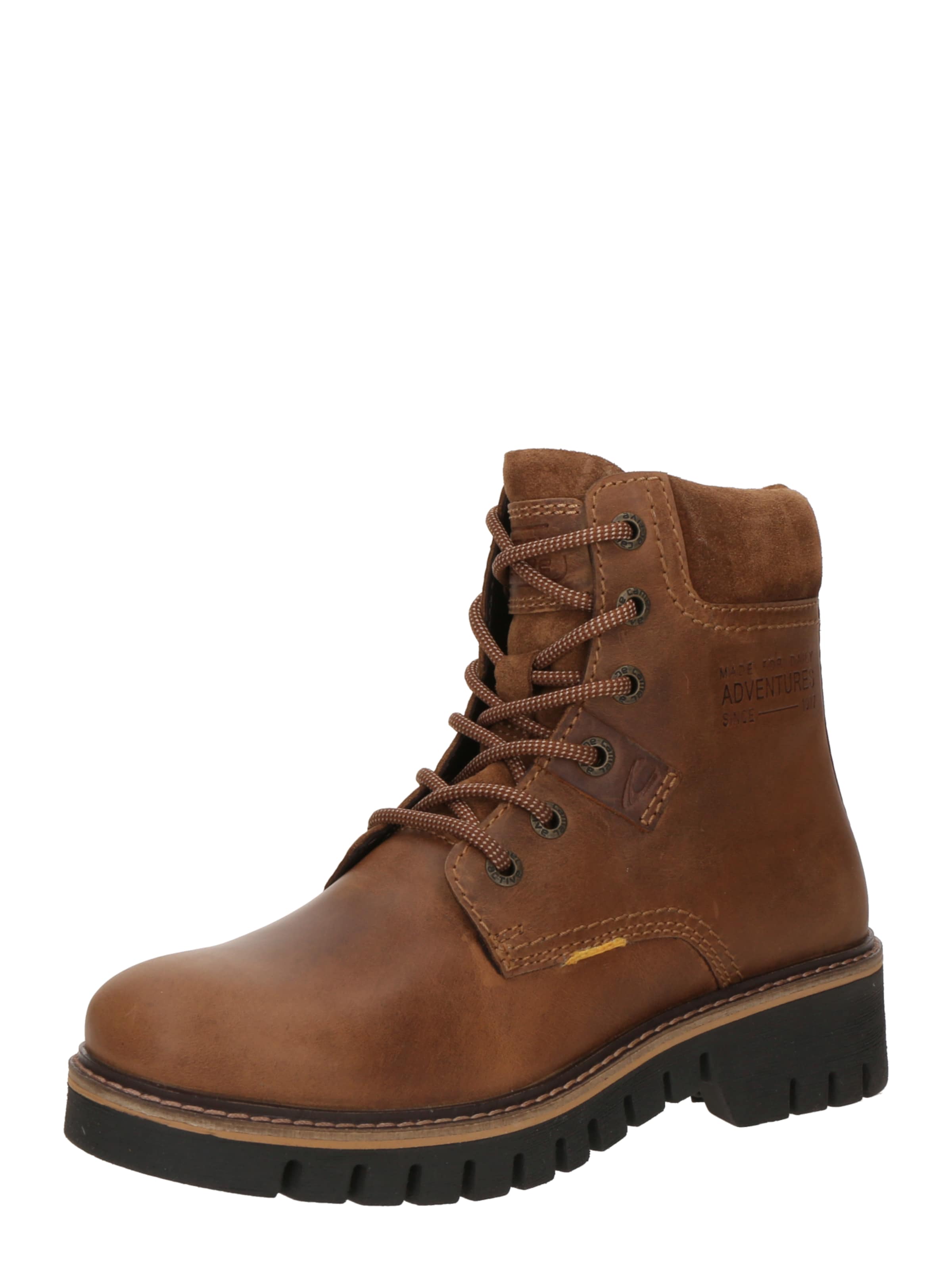 CAMEL ACTIVE Šněrovací kozačky 'Isa' – hnědá: přední strana