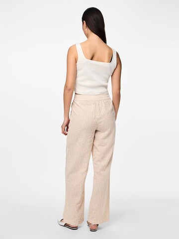 PIECES Loose fit Pants 'SALLY' in Beige