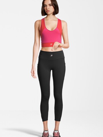 Skinny Pantalon de sport 'RAGA' FILA en noir