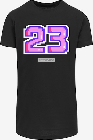 F4NT4STIC Shirt 'Pixel 23' in Zwart: voorkant