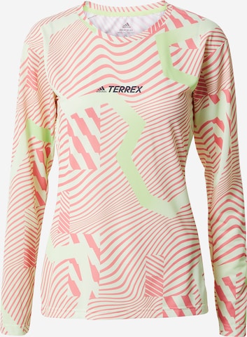 adidas Terrex Functioneel shirt in Groen: voorkant