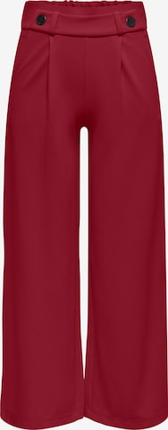 raudona JDY Plačios klešnės Klostuotos kelnės 'JDYGEGGO': priekis