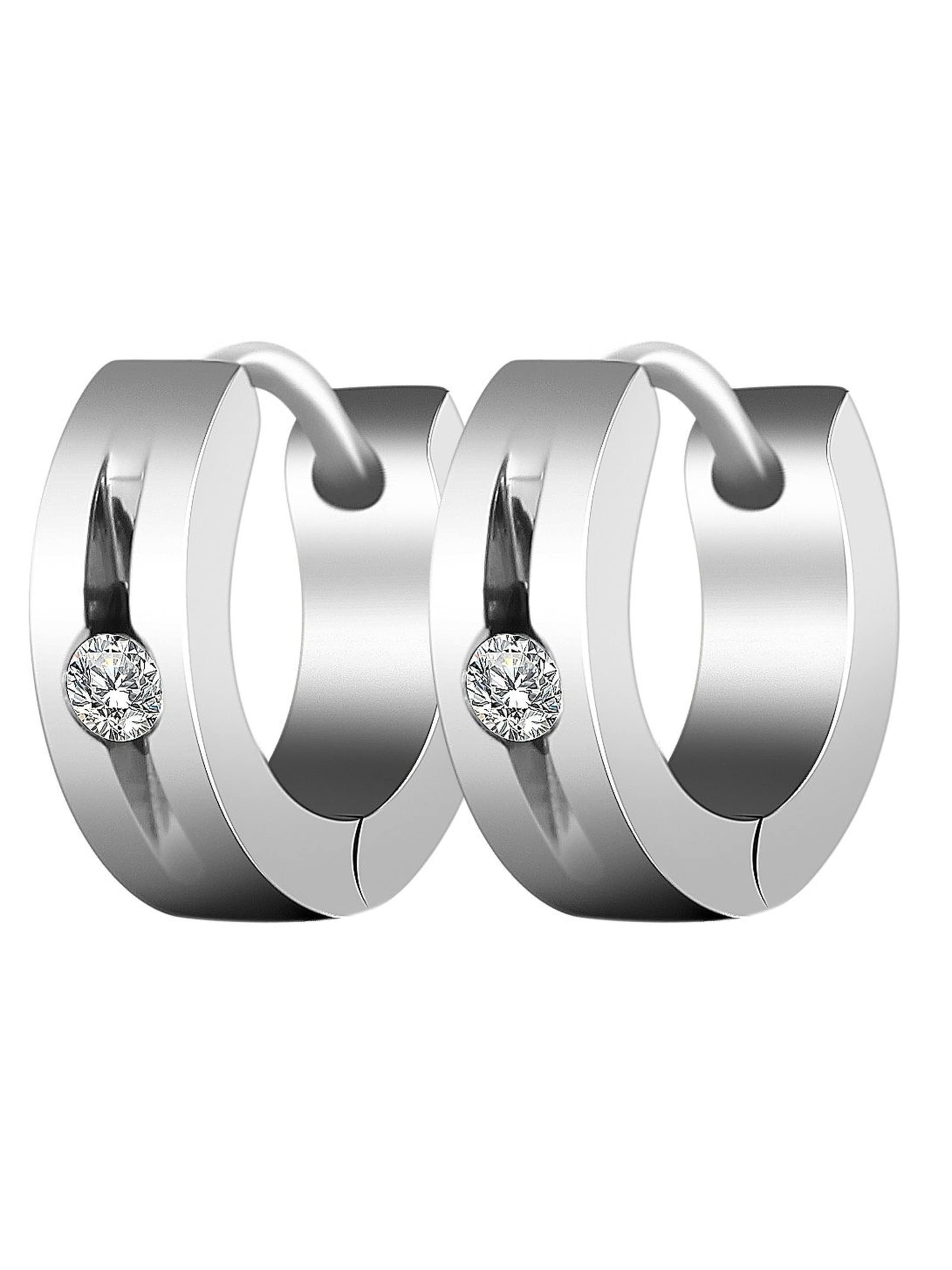 Akzent Earrings 'Elfi, langlebig' in Silver: front