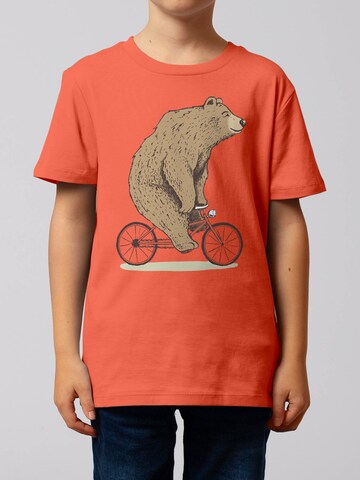 watabout.kids T-Shirt 'Fahrradbär' in Orange