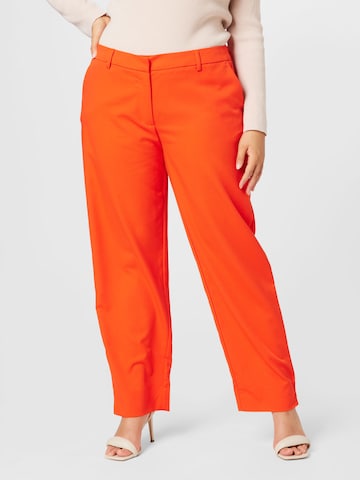 PIECES Curve Chino Pants 'AMALIE' in Red: front