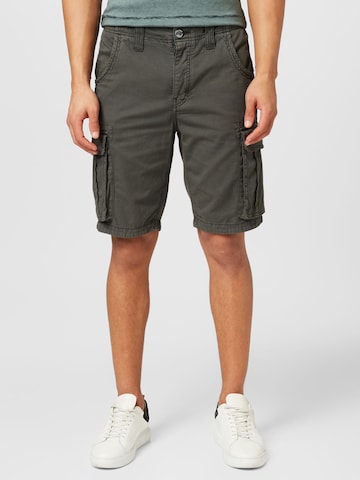 CAMP DAVID Regular Cargo Pants 'Tree House' in Grey: front