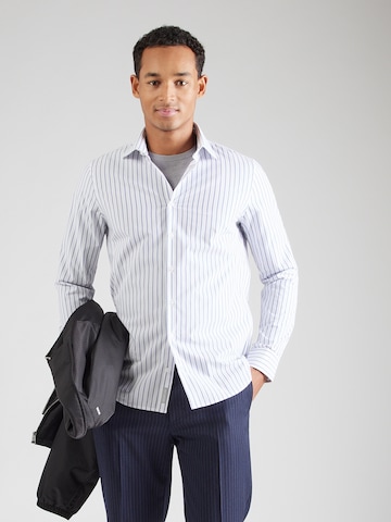 Coupe slim Chemise 'BOLD' Michael Kors en bleu : devant