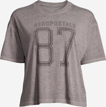 T-shirt AÉROPOSTALE en gris : devant
