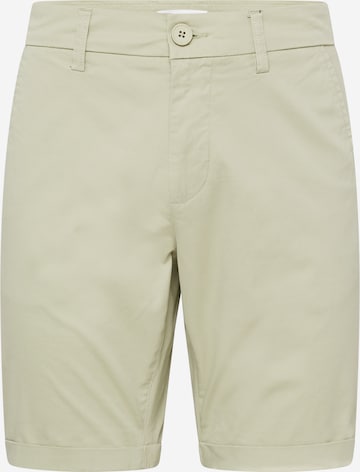 KnowledgeCotton Apparel Regular Chino Pants 'CHUCK' in Green: front