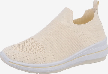 Ital-Design Slip-Ons in Beige: front