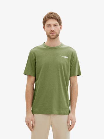 T-Shirt TOM TAILOR en vert : devant