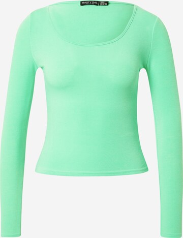 Nasty Gal Shirt in Groen: voorkant