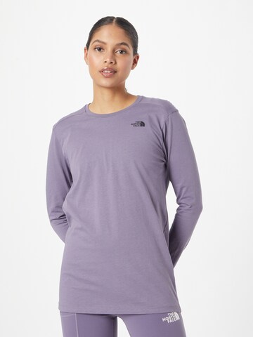 Tricou de la THE NORTH FACE pe mov: față