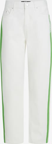 Karl Lagerfeld Loosefit Jeans in Wit: voorkant