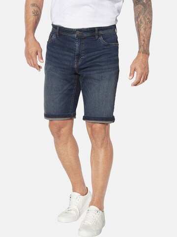 Jan Vanderstorm Loose fit Trousers ' Brolle ' in Blue: front