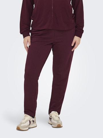 Only Play Curvy Slim fit Sports trousers in Red: front