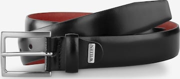 WILLEN Gürtel 'Glattledergürtel mit Kontrastrückseite' in Schwarz: Vorderseite
