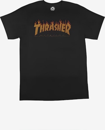 THRASHER Koszulka 'FLAME HALFTONE' w kolorze czarny: przód