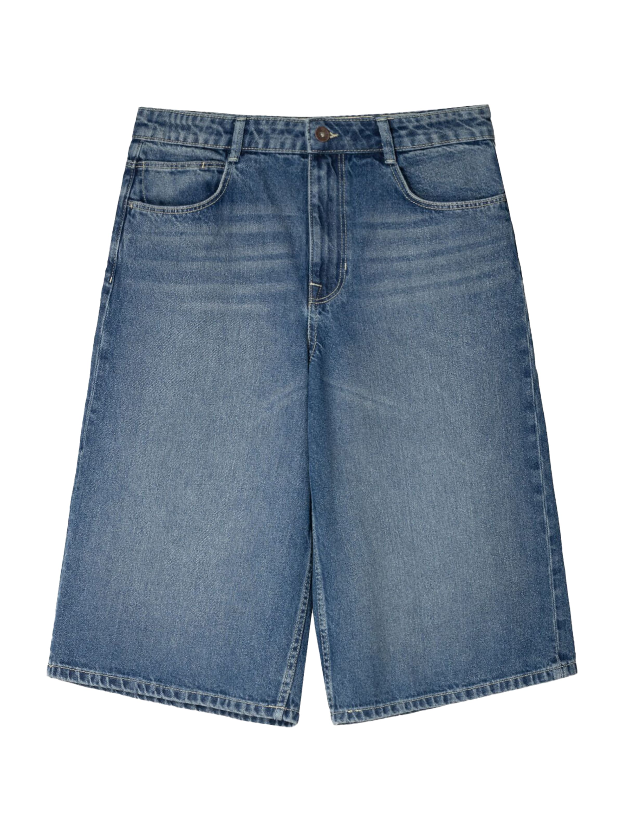 Bershka Baggy Džínsy - Modrá: predná strana