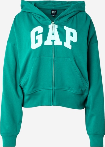 GAP Sweatjacke in Grün: Vorderseite