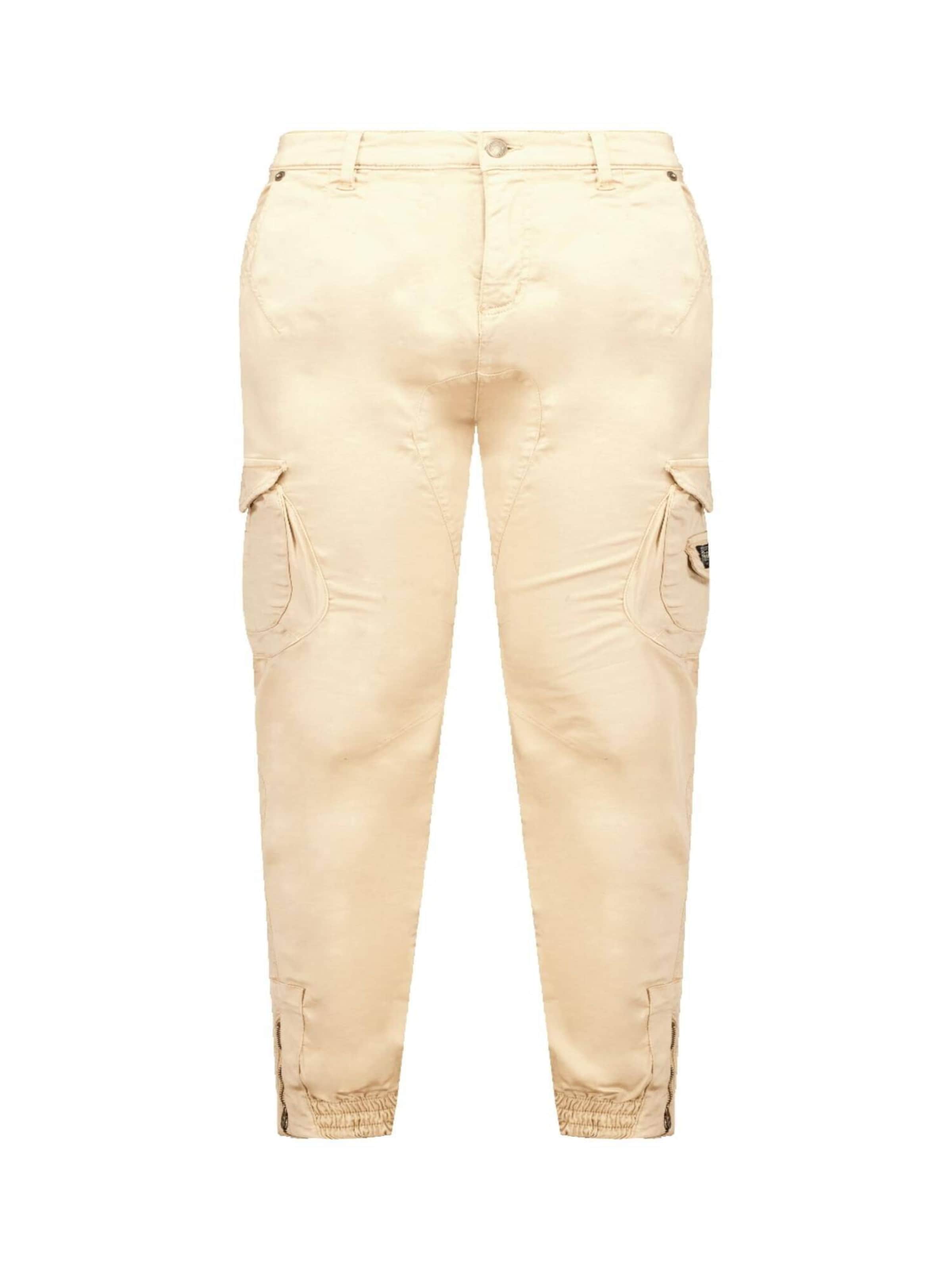 Effilé Pantalon 'Garden' Deeluxe en beige : devant