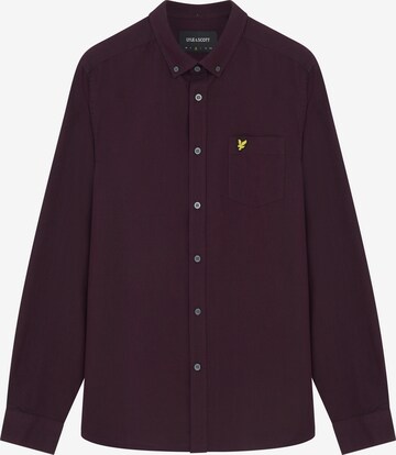 Lyle & Scott Regular fit Button Up Shirt in Purple: front