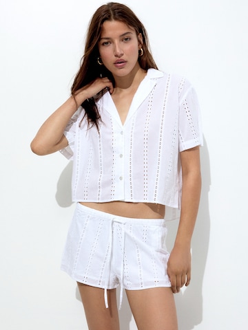 Pull&Bear Bluse i hvid: forside