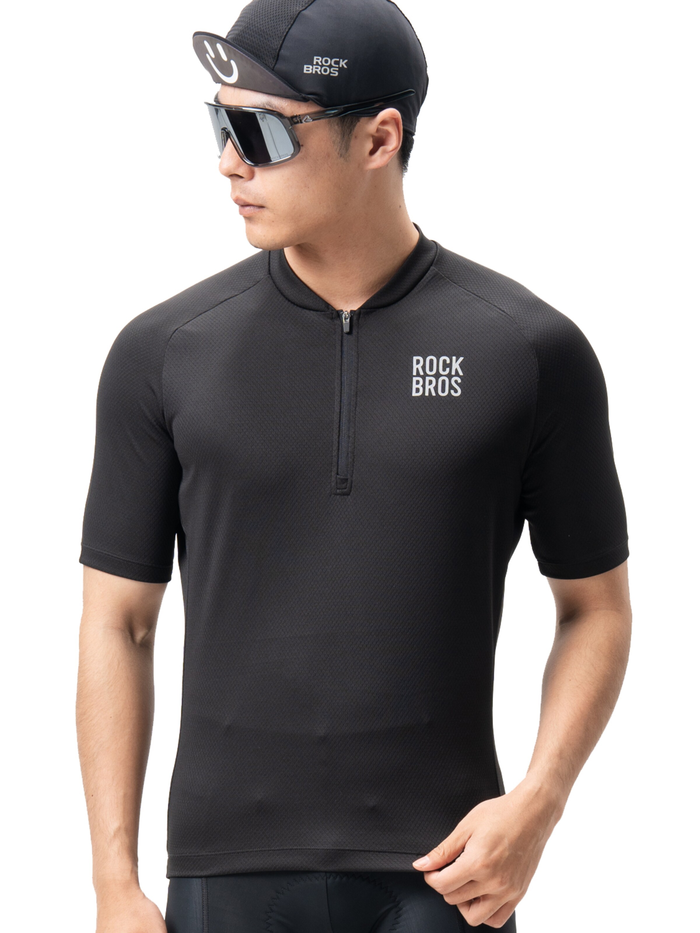 ROCKBROS Athletic Sweatshirt in Black: front