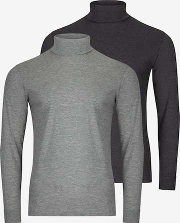 Ragman Shirt 'Basic' in Silver: front