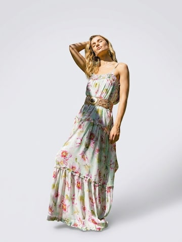 Miss June Dress 'Robe Longue Petal' in Green