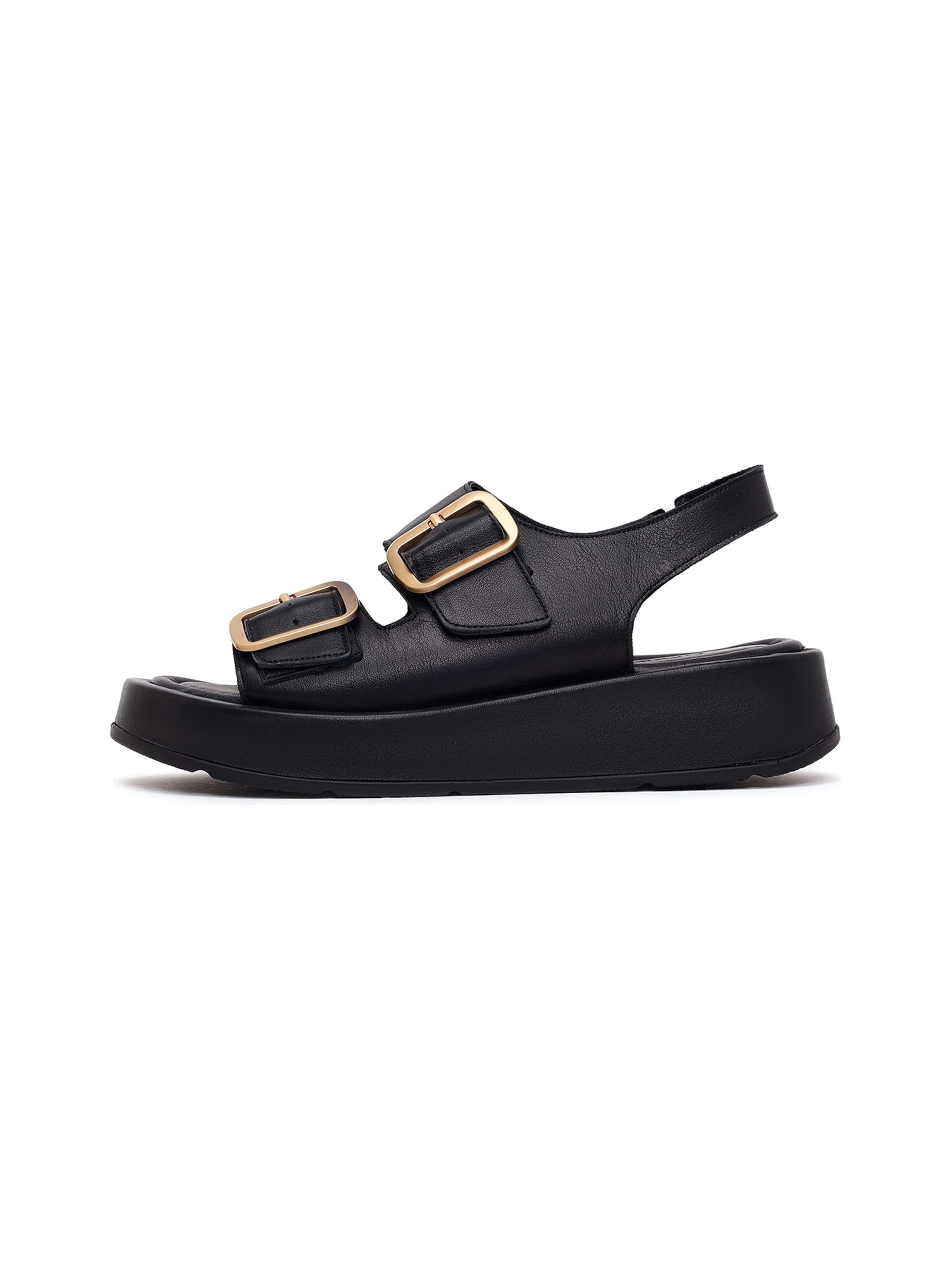 Sandales Derimod en noir : devant