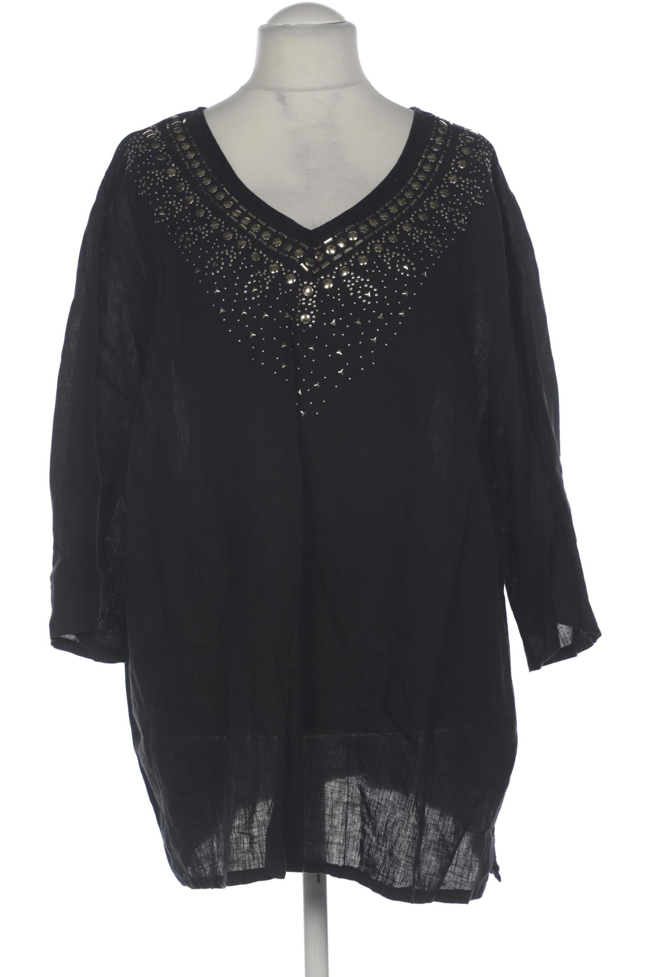 Ulla Popken Bluse 7XL in Schwarz: Vorderseite