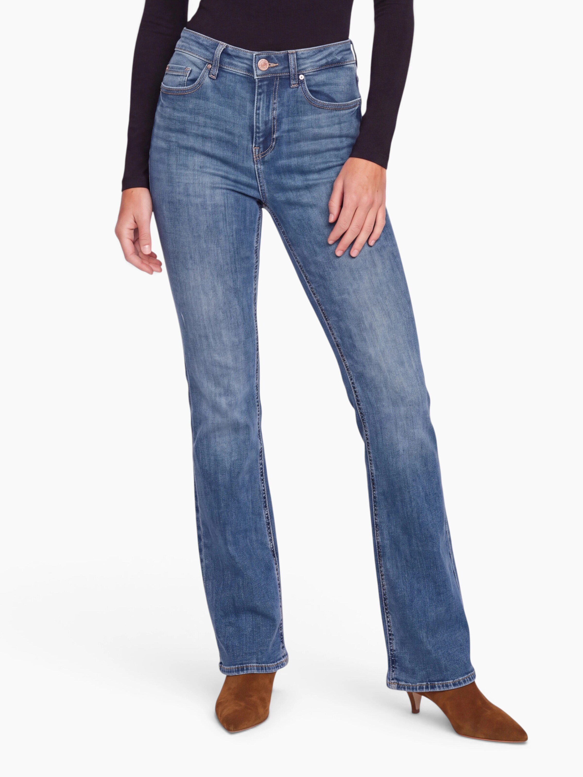 Vero Moda Petite Rozkloszowany krój Jeansy 'VMFLASH' w kolorze niebieski