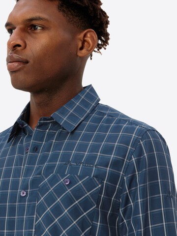 VAUDE Regular fit Athletic button up shirt 'Albsteig III' in Blue