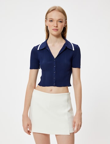 Koton Gebreid vest in Blauw: voorkant