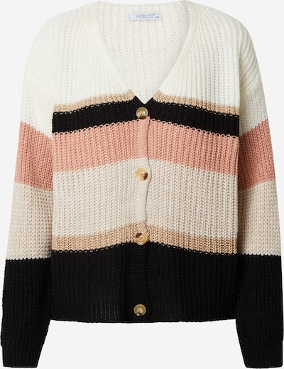 Hailys Gebreid vest 'Misa' in de kleur Bruin / Rosa / Zwart / Wit, Productweergave