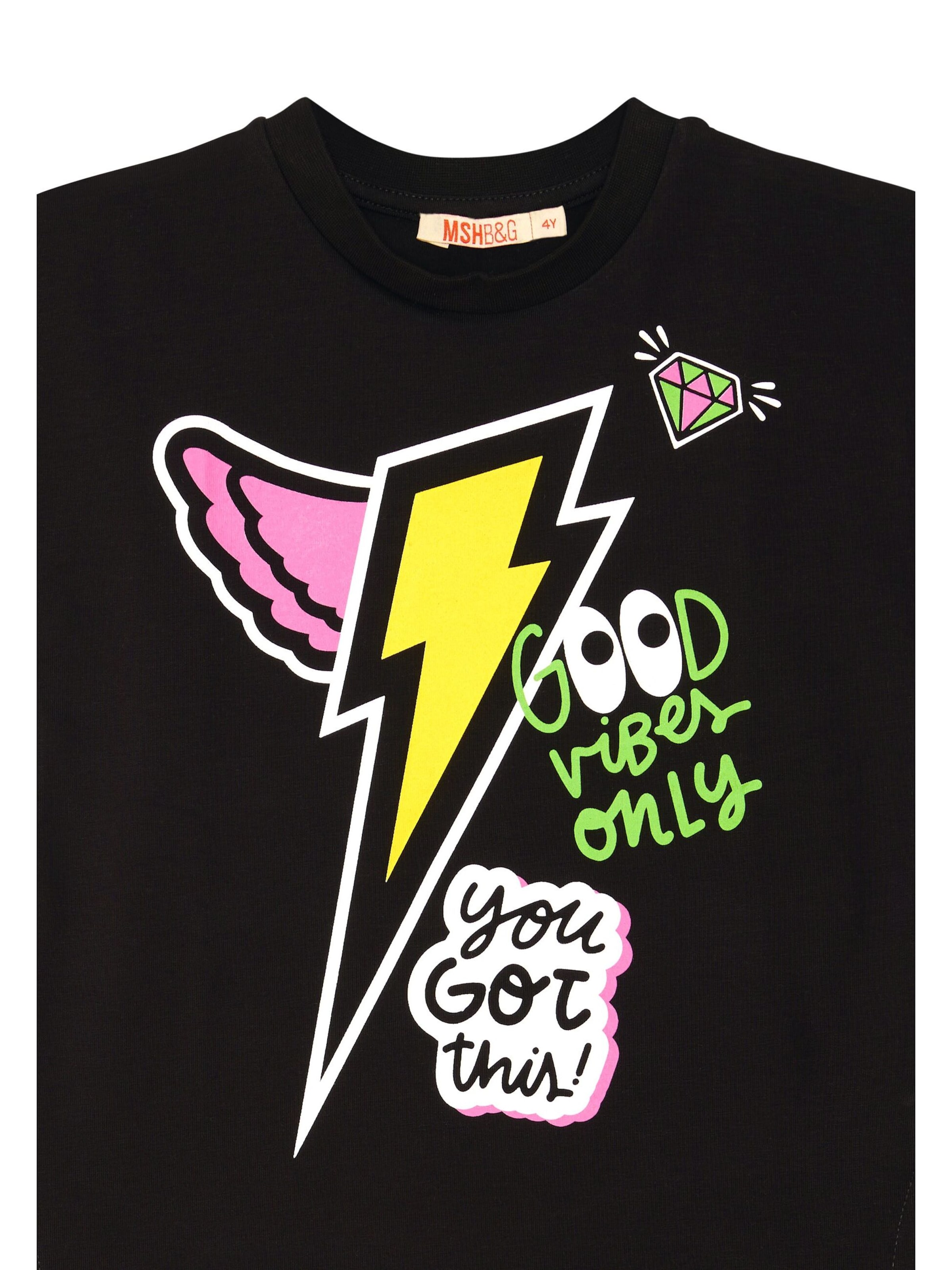 Tuta da jogging 'Good Vibes' di Denokids in nero