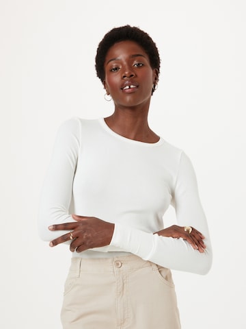 NÜMPH - Pullover 'BOWIE' em branco: frente