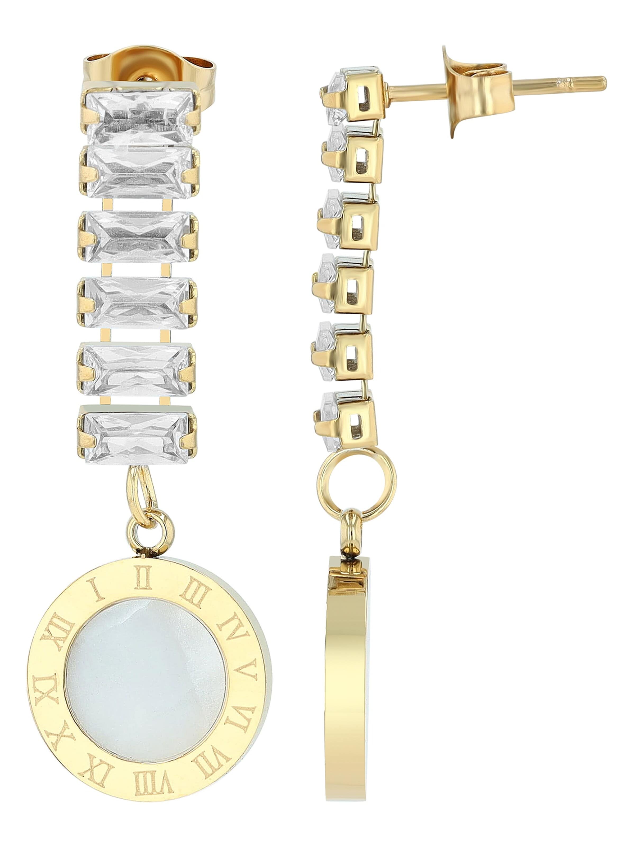 Akzent Earrings 'Vineta, goldfarbig, Ionenplattierung' in Gold