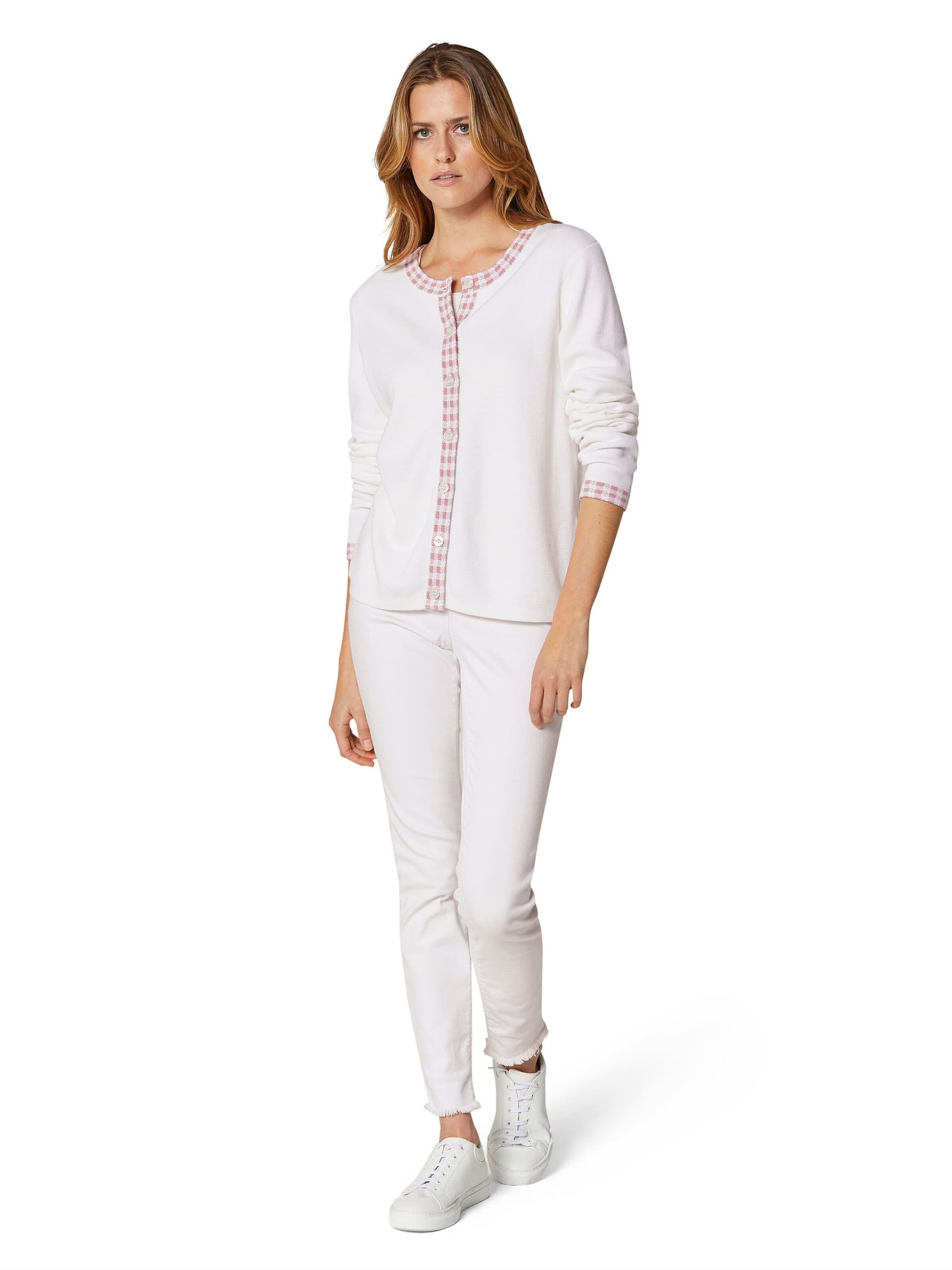 MADELEINE Gebreid vest in Wit