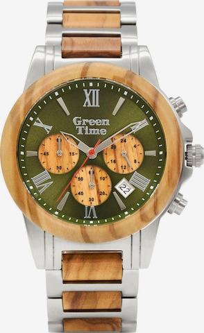 GreenTime Uhr in Silber: Vorderseite